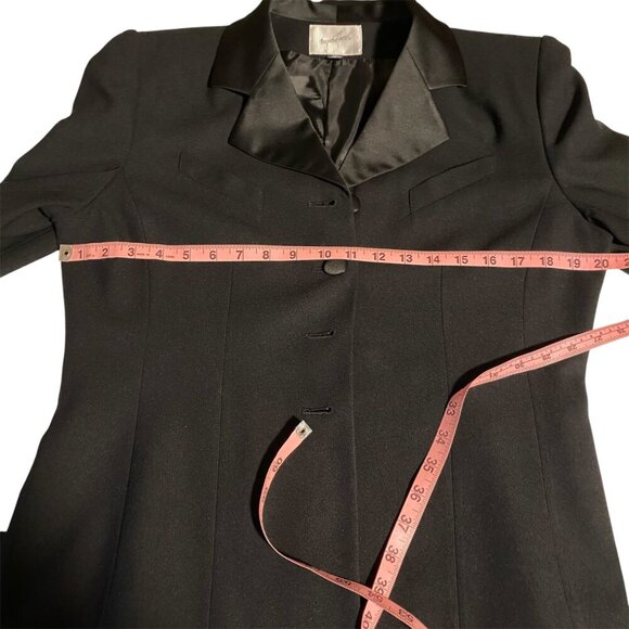 VINTAGE Jacqueline Ferrar 2 Piece Black Pencil Skirt Suit ~Style 40312 Size 10/6 - Picture 6 of 16
